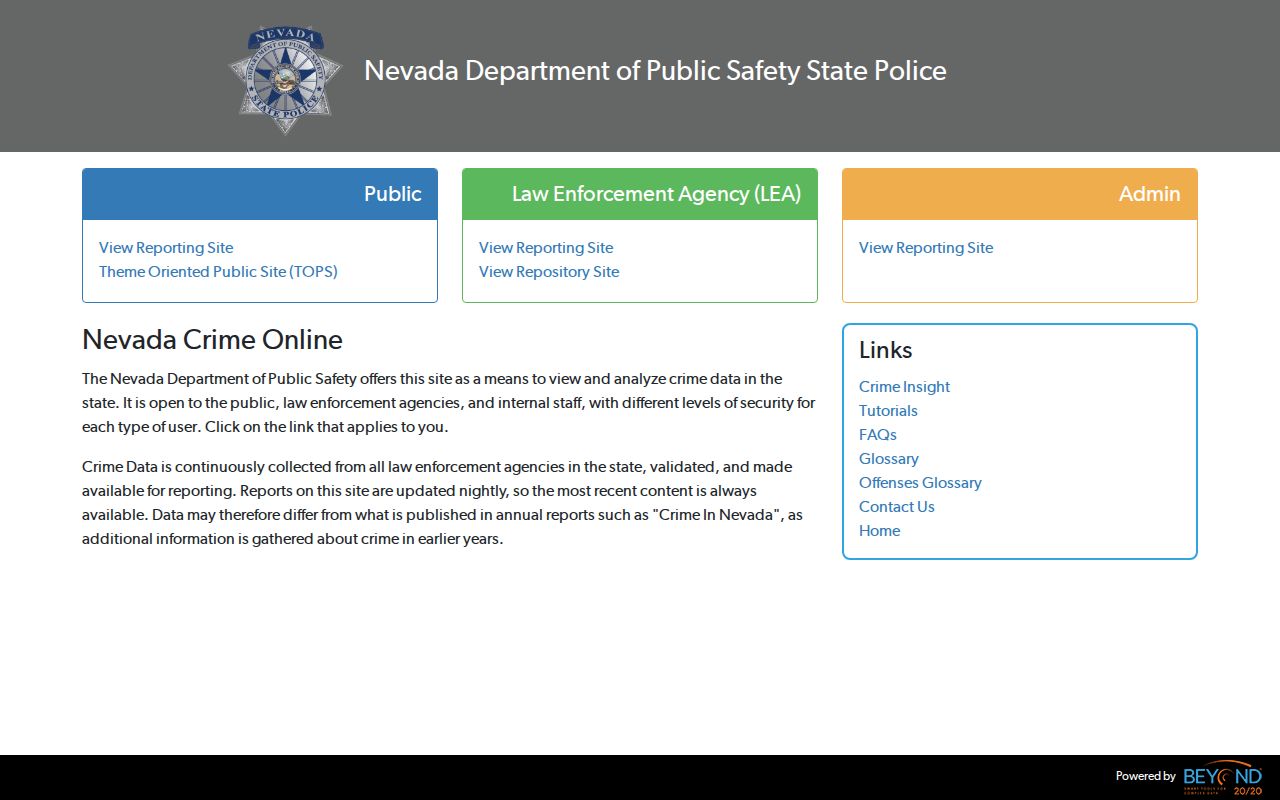 Winnemucca criminal records and Nevada Crime Statistics dashboard